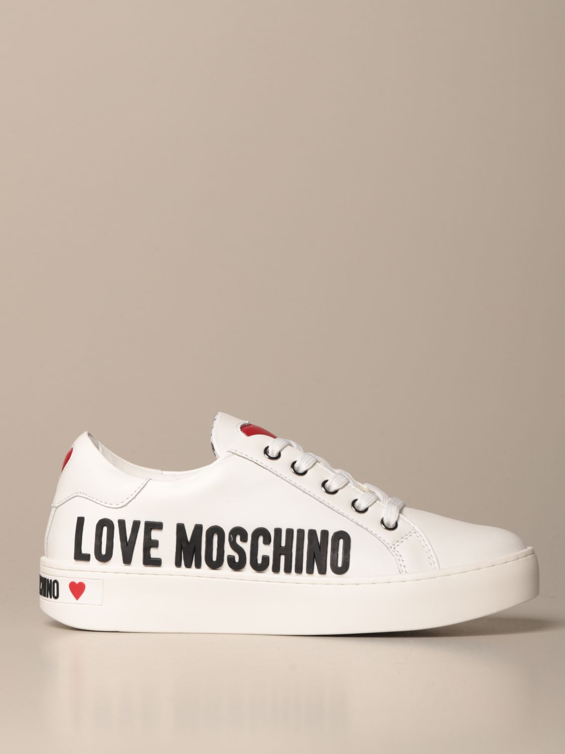 Sneakers Love Moschino in pelle con logo | Sneakers Love Moschino Donna  Bianco | Sneakers Love Moschino JA15063G1BIA0 Giglio IT