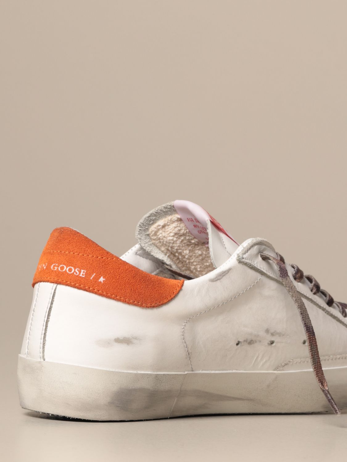 golden goose sneakers orange