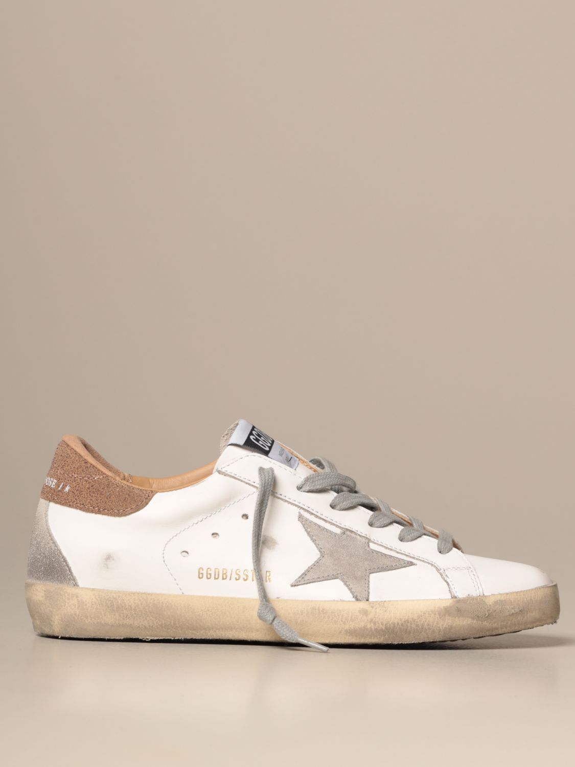 golden goose superstar leather and suede sneakers