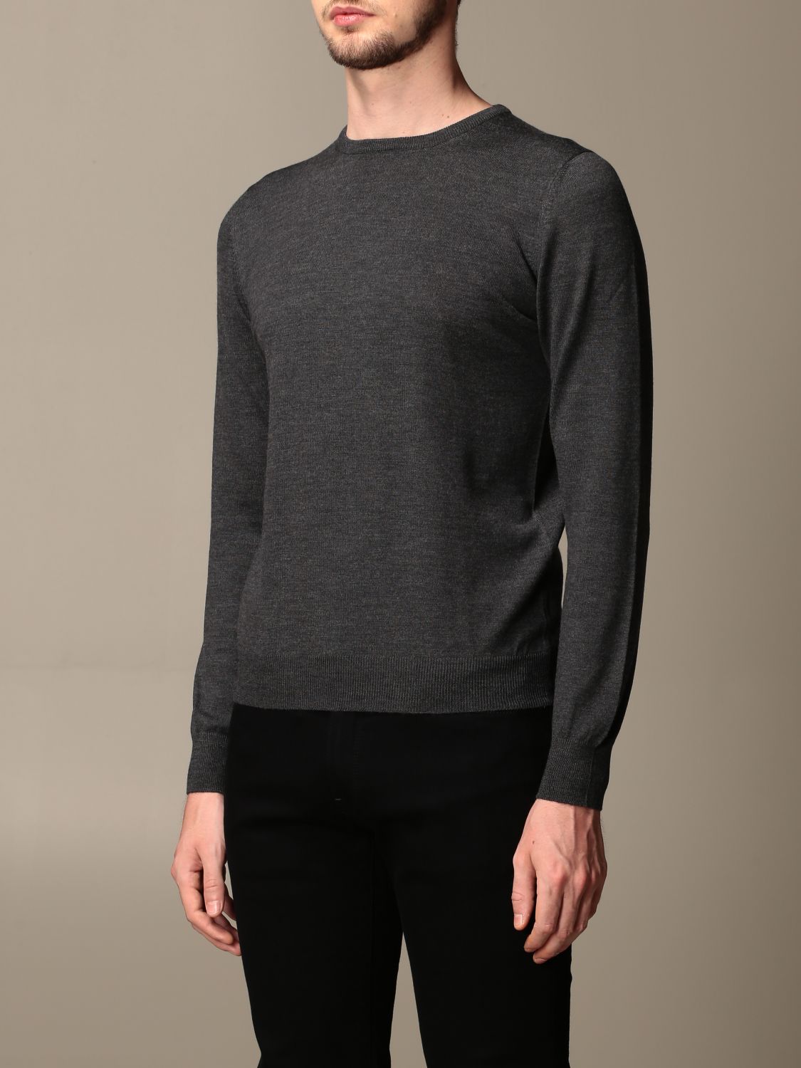 Gran Sasso Outlet: classic crew neck sweater - Grey | Gran Sasso ...