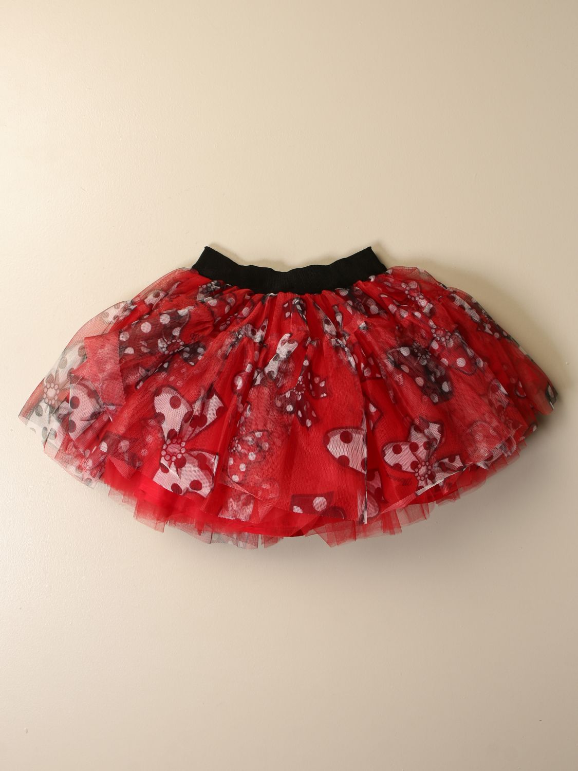 monnalisa red tulle skirt