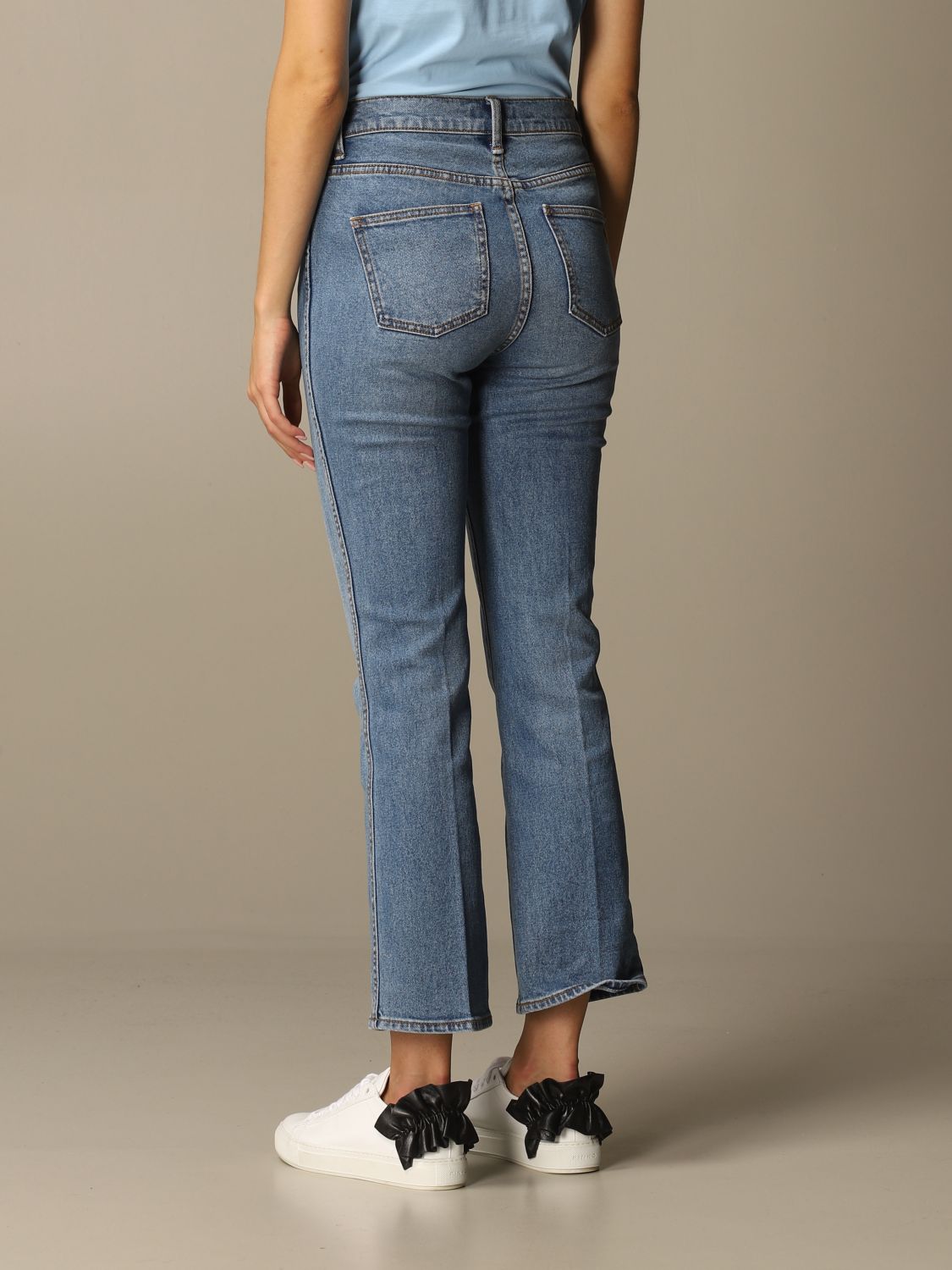 TORY BURCH: jeans in used denim - Blue | Tory Burch jeans 60118 online on  