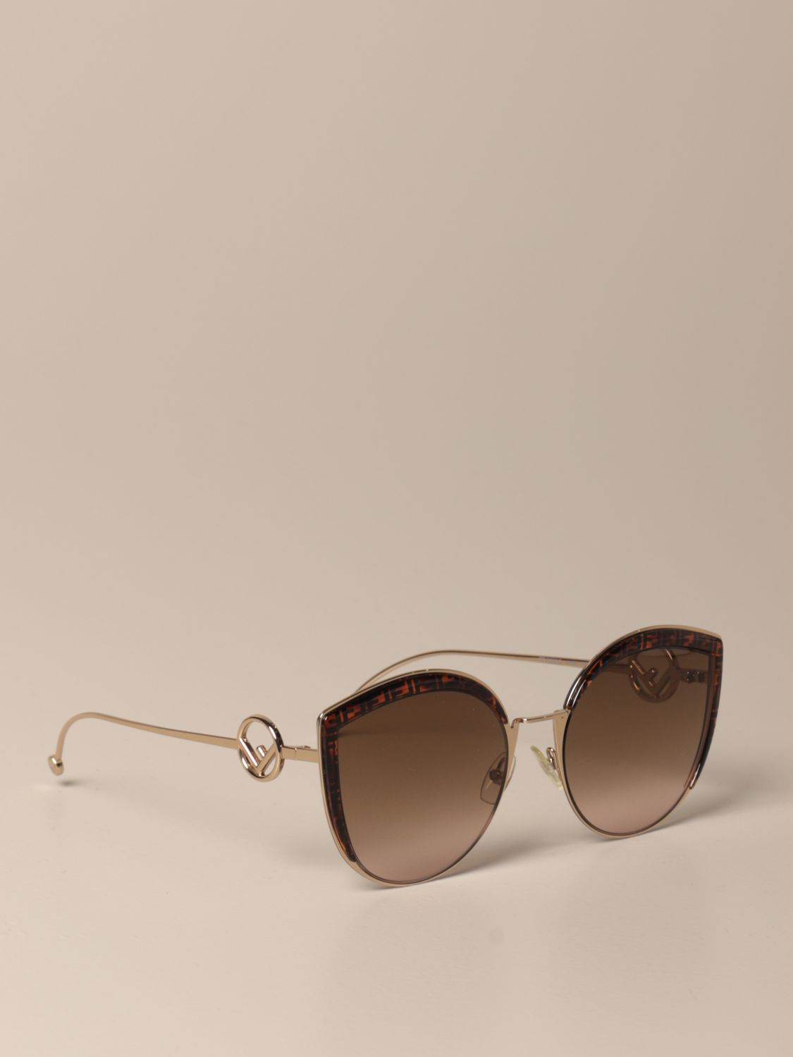 FENDI sunglasses in acetate and metal Glasses Fendi Women Brown