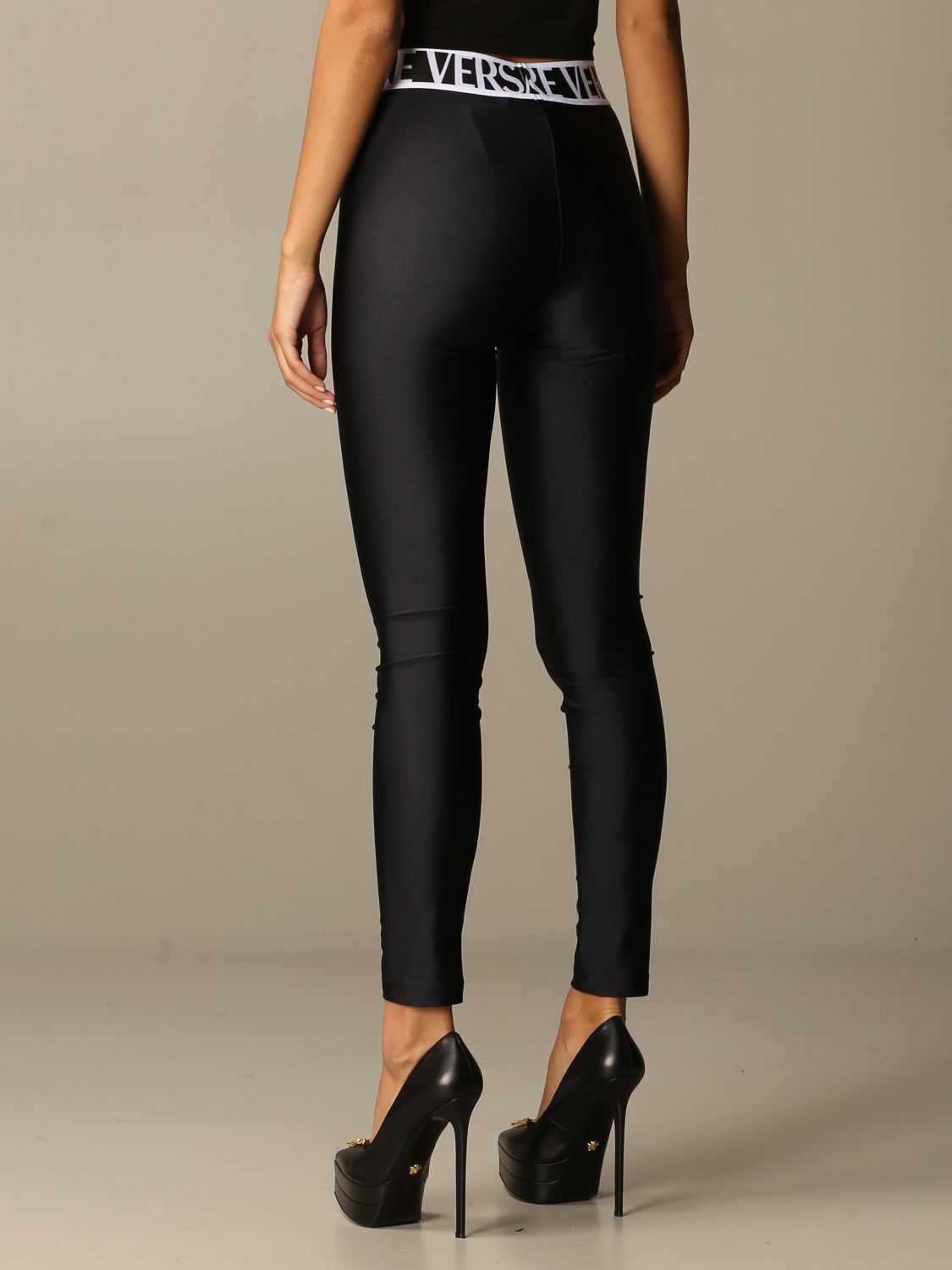 versace leggings black