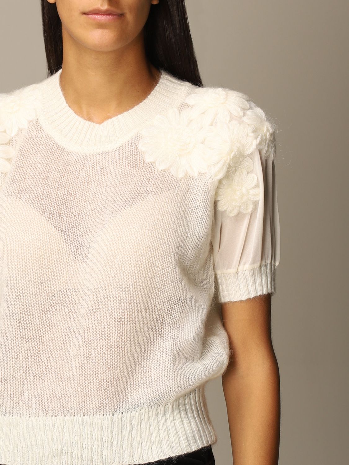Twinset Outlet: Maglia donna Twin Set - Panna | Maglia Twinset 202TP3261  GIGLIO.COM