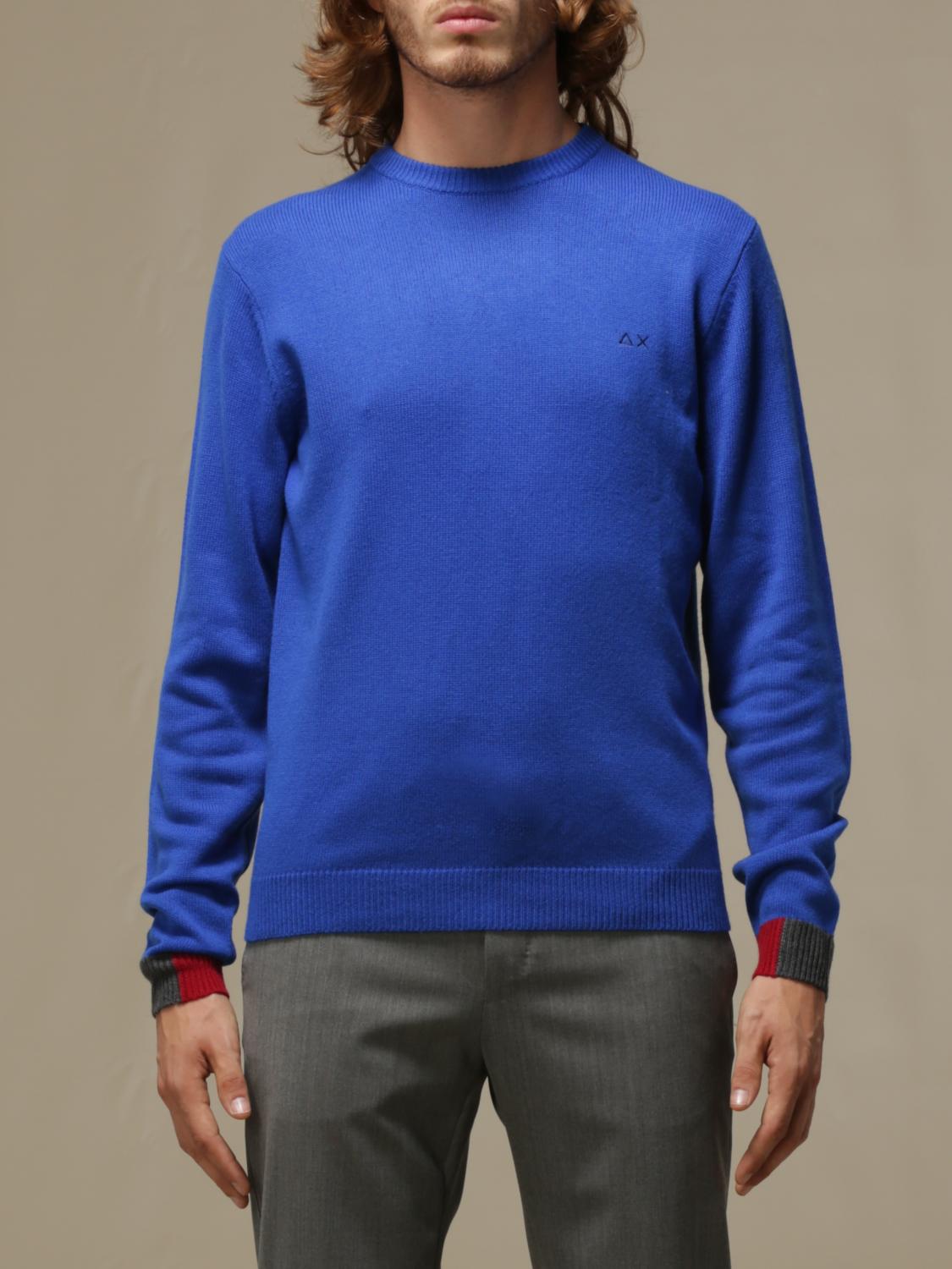 Sun 68 Outlet jumper for men Royal Blue Sun 68 jumper K40130