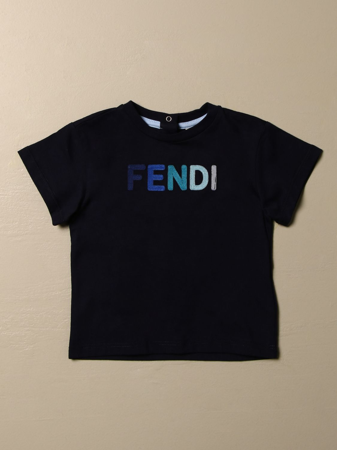 FENDI：Tシャツ 幼児 - ブルー | GIGLIO.COMオンラインのFendi Tシャツ BUI011 7AJ