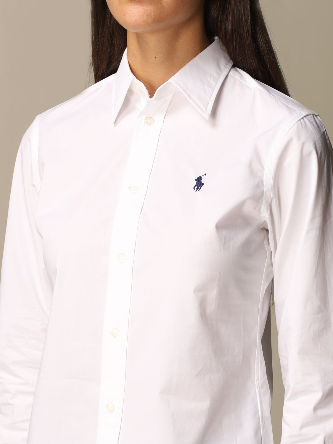 camisa blanca ralph lauren mujer