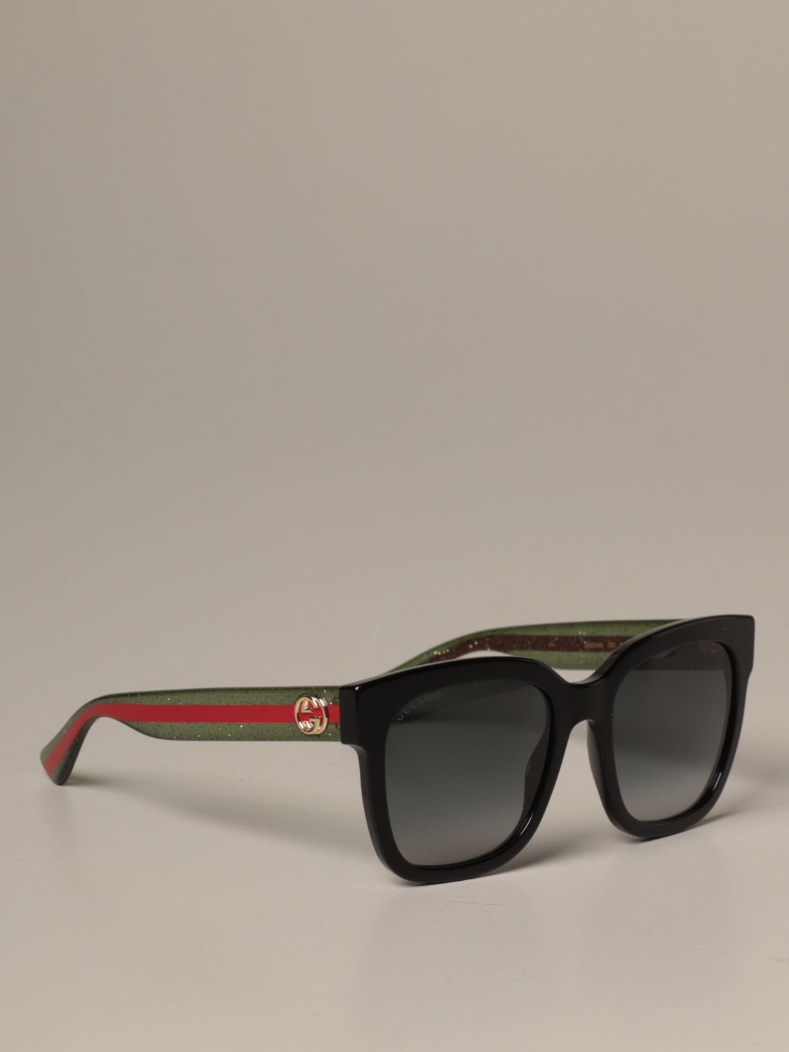 Kredsløb trolley bus træ GUCCI: sunglasses in Web acetate | Glasses Gucci Women Black | Glasses Gucci  GG0034S GIGLIO.COM