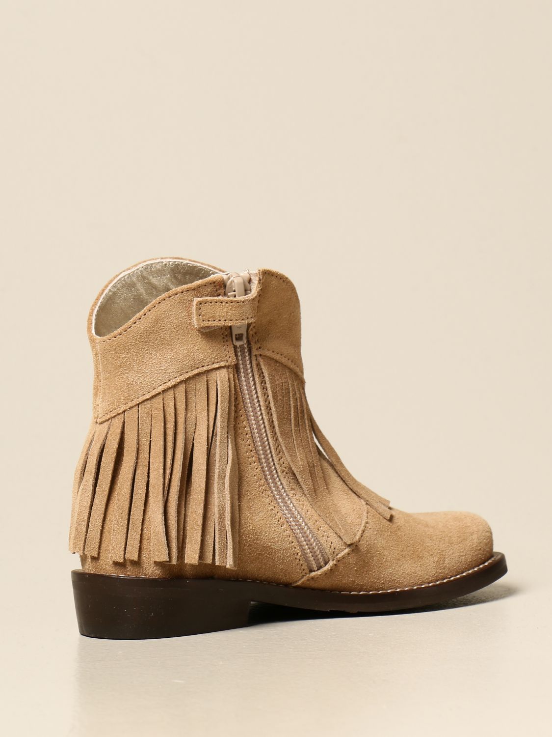 beige kids shoes