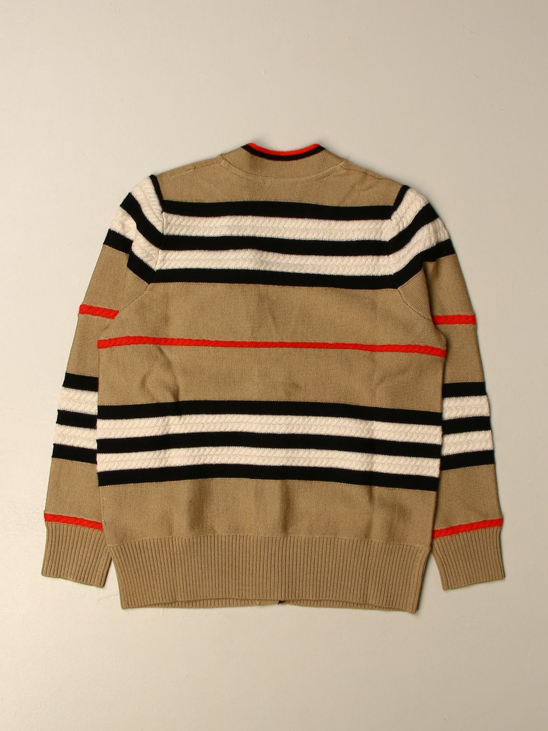 BURBERRY: baby jacket - Beige | Sweater Burberry 8026852 GIGLIO.COM