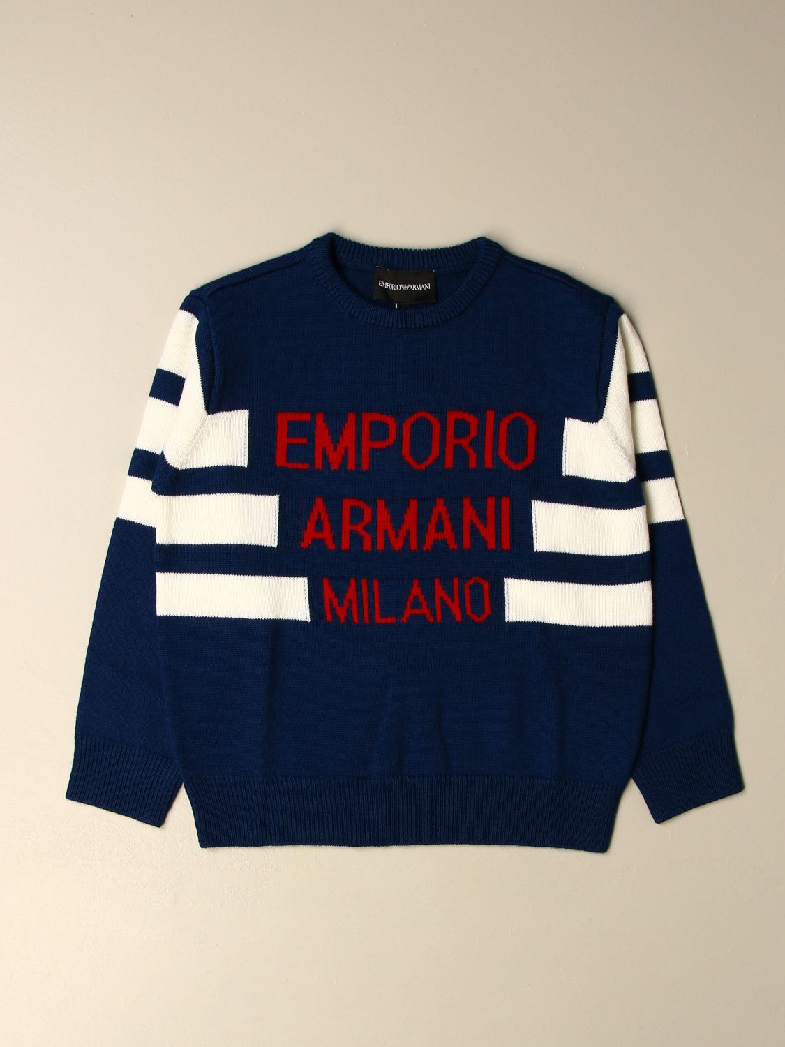 blue armani jumper