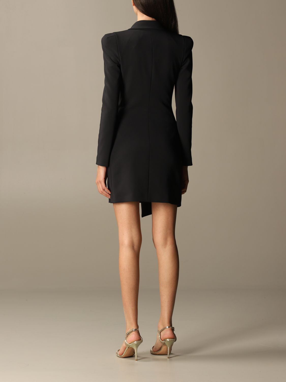 ELISABETTA FRANCHI: jacket dress in crêpe - Black | Dress Elisabetta Franchi  AB022 06E2 GIGLIO.COM