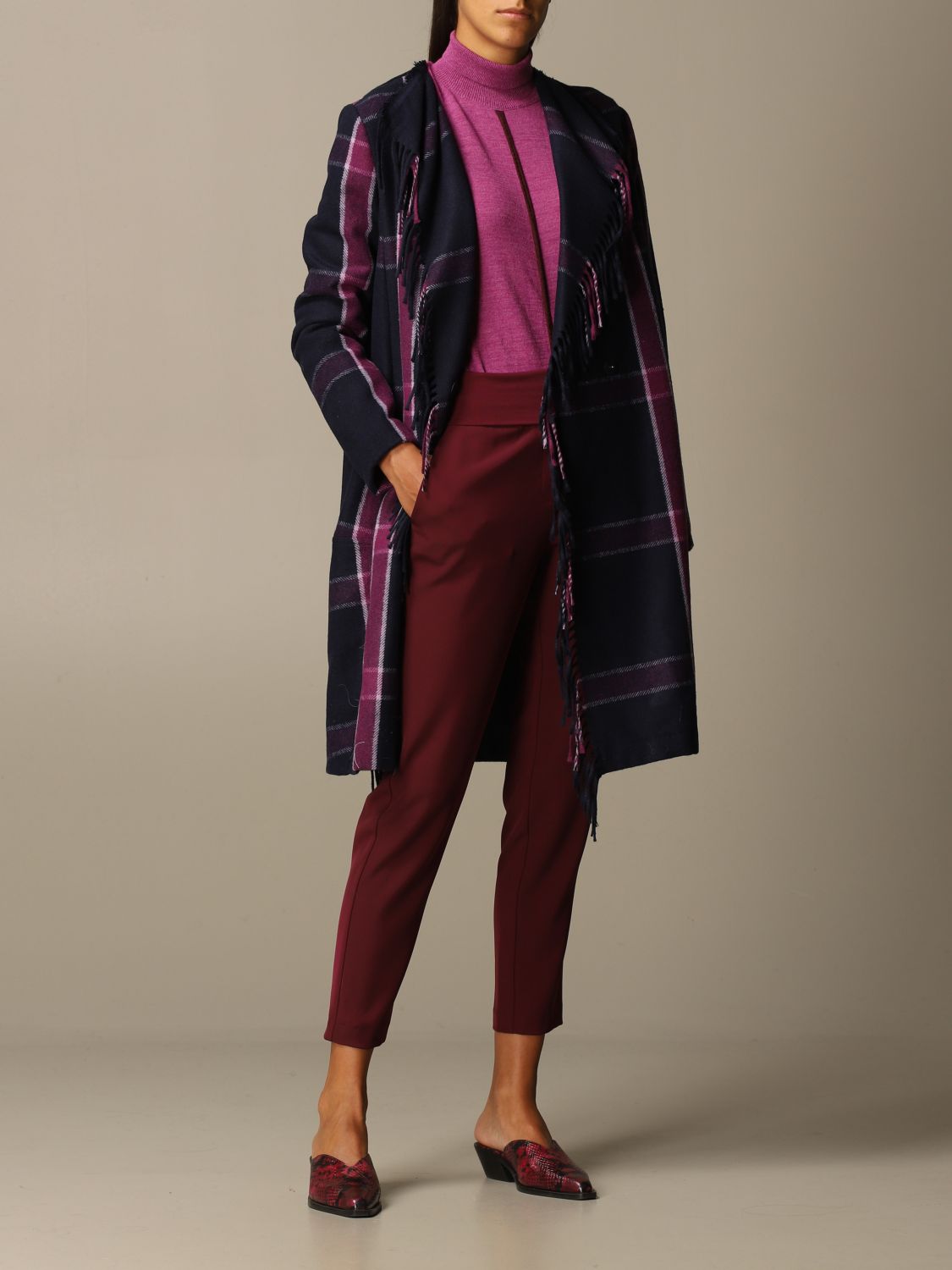 Manila Grace Outlet Coat women Coat Manila Grace Women Blue Coat