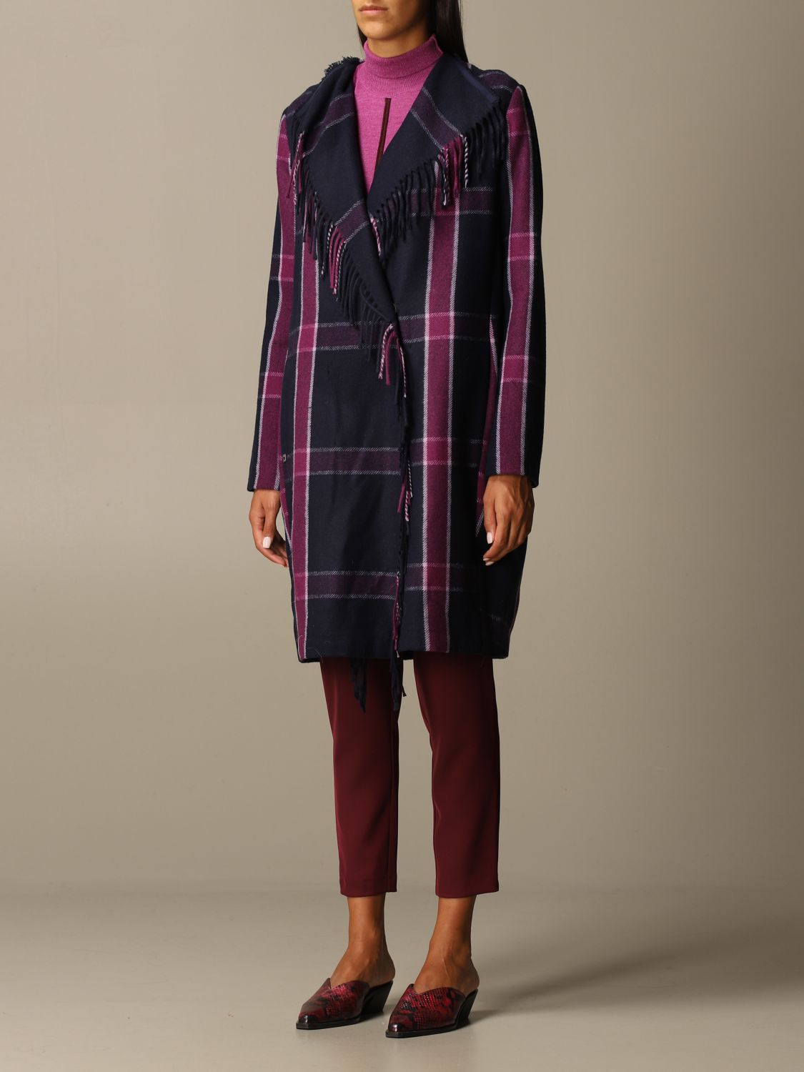 Manila Grace Outlet Coat women Coat Manila Grace Women Blue Coat
