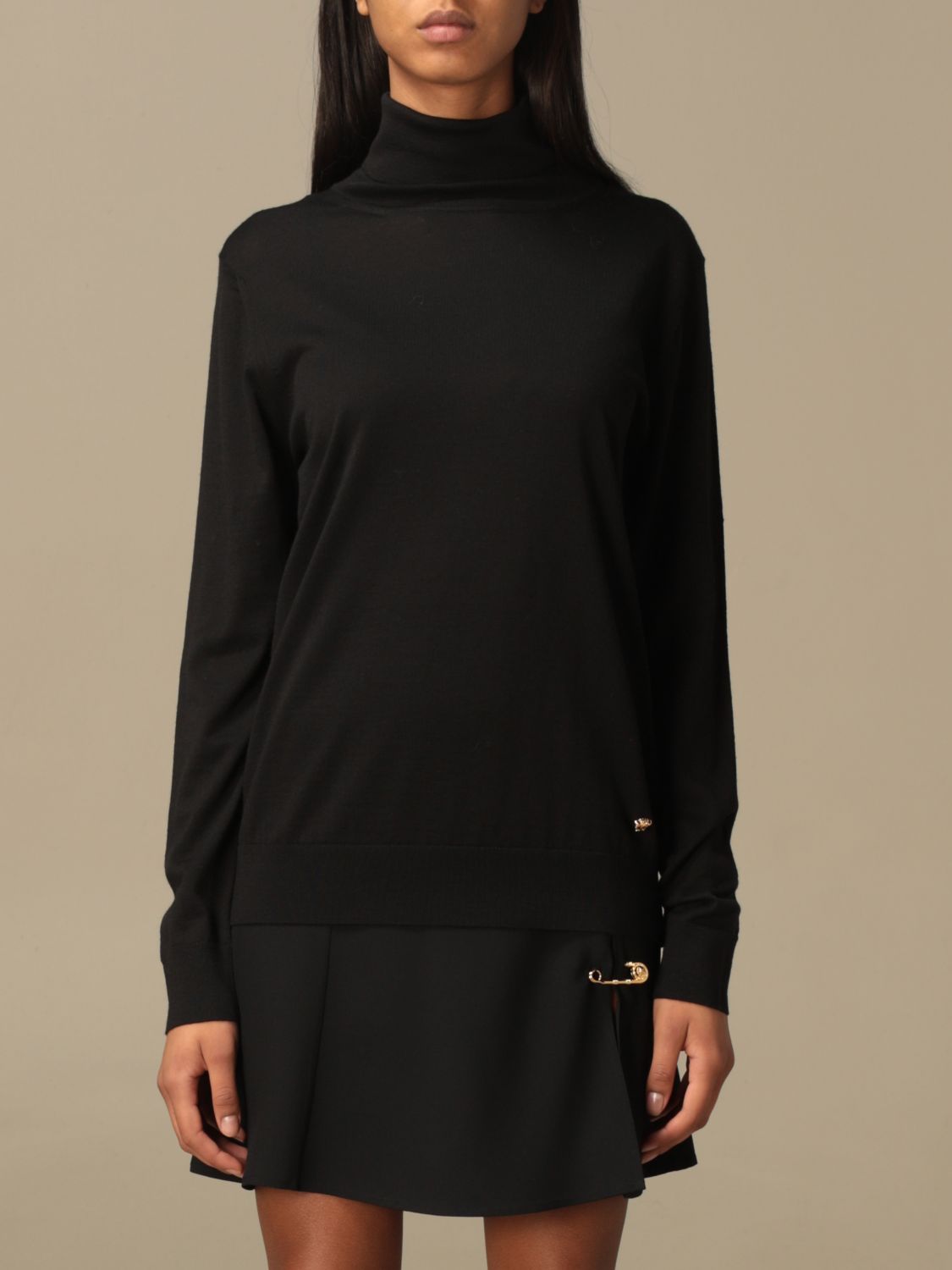 Versace Outlet jumper for women Black Versace jumper A87198