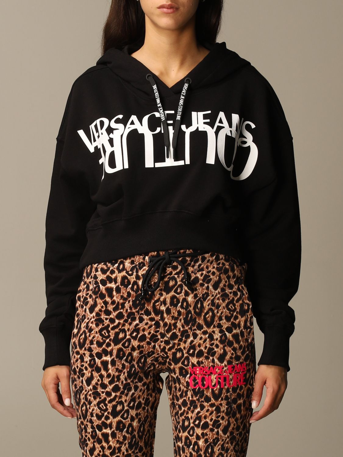 versace cropped hoodie