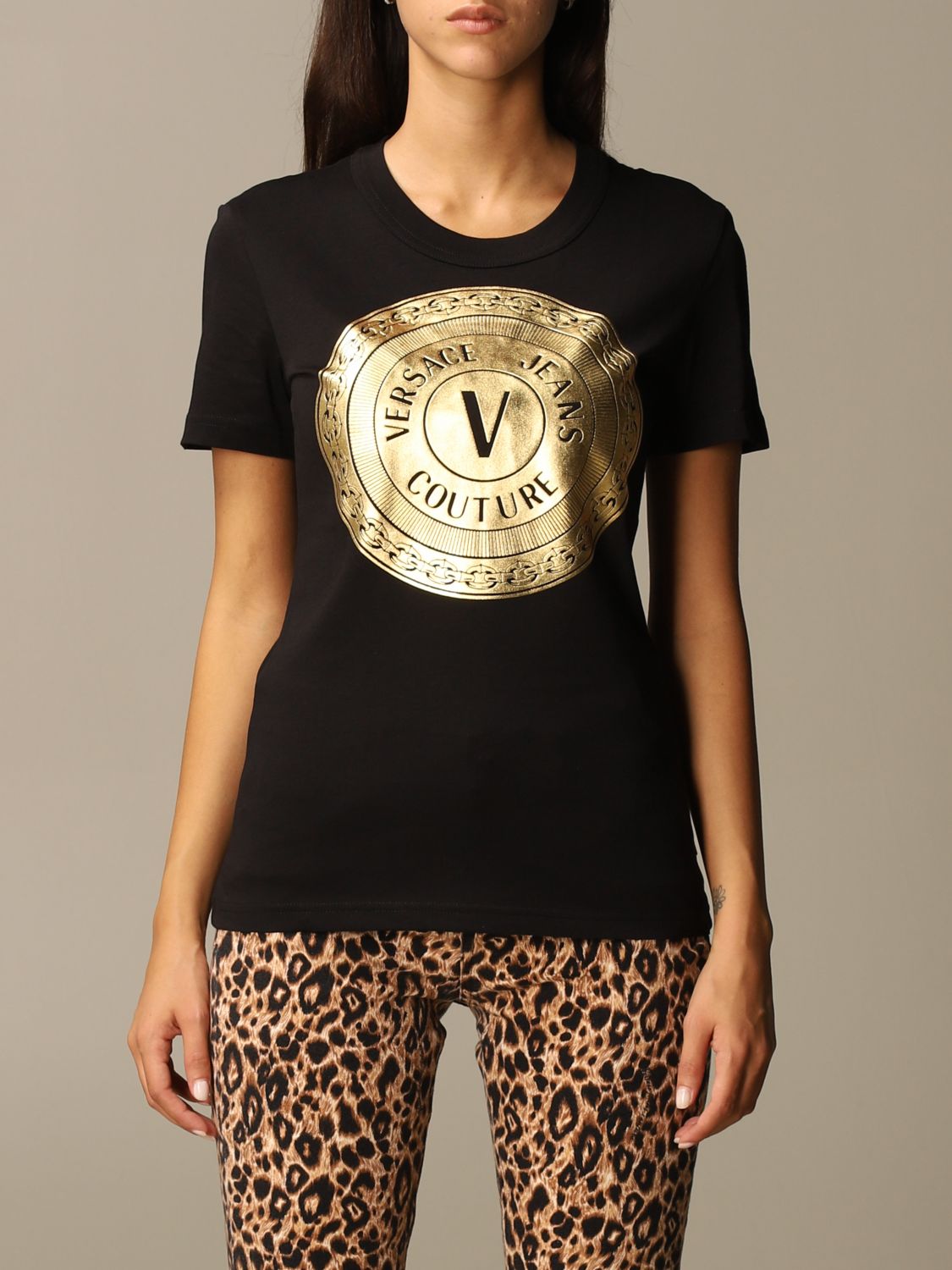 versace black t shirt women's