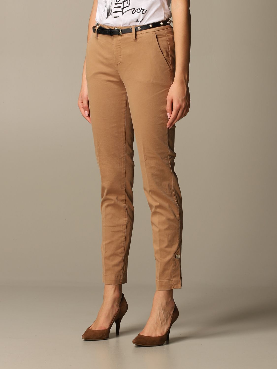 Liu Jo Outlet: Trousers women - Camel 