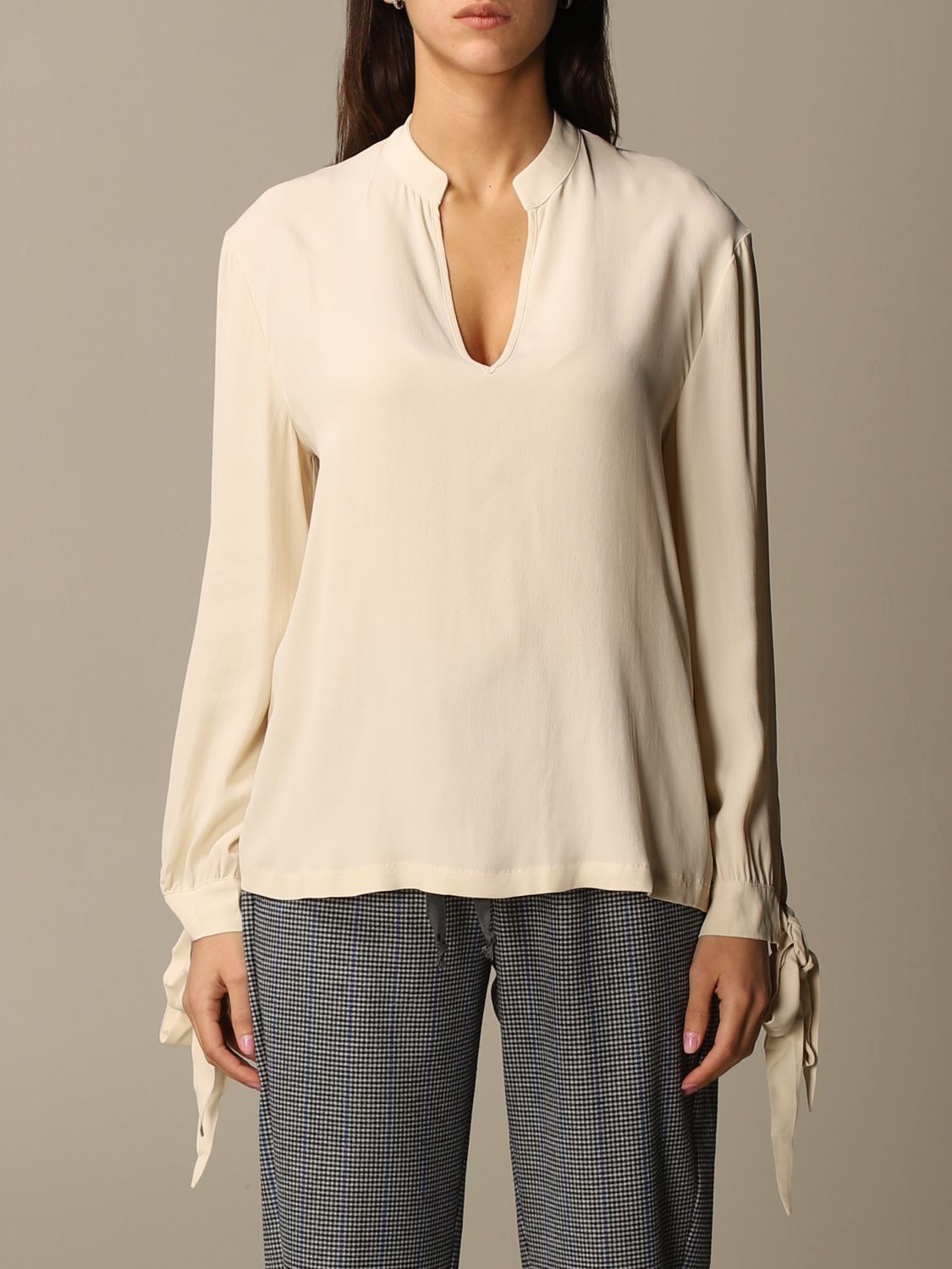 SEMICOUTURE: Blouse women - Yellow Cream | Top Semicouture Y0WU02 ...