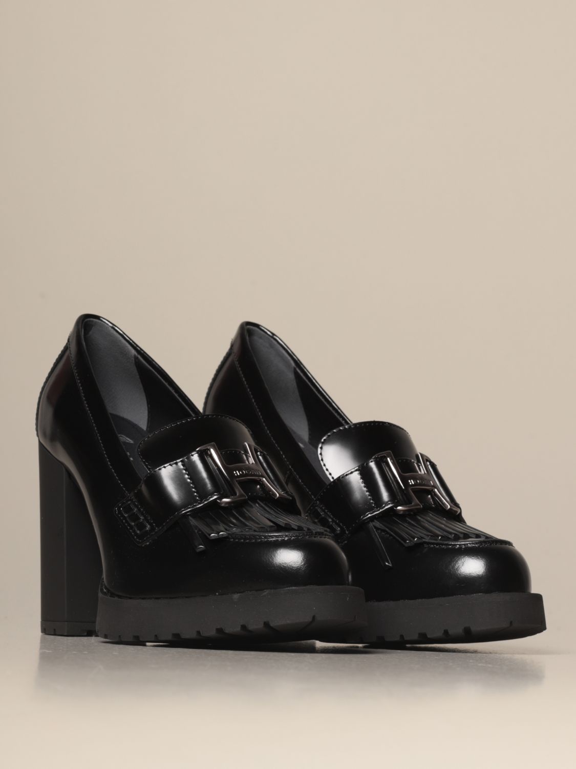 9 % de réduction Pompes chaussures Cuir Hogan en coloris Noir Femme Chaussures Chaussures à talons Escarpins 
