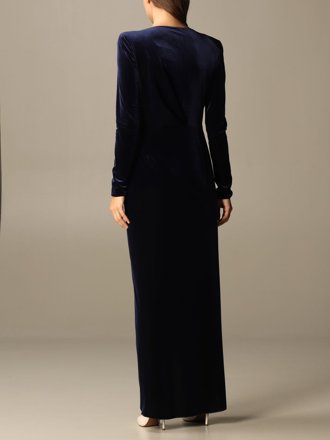 Giorgio Armani dress in navy mulberry silk with black trim Blue ref.522400  - Joli Closet