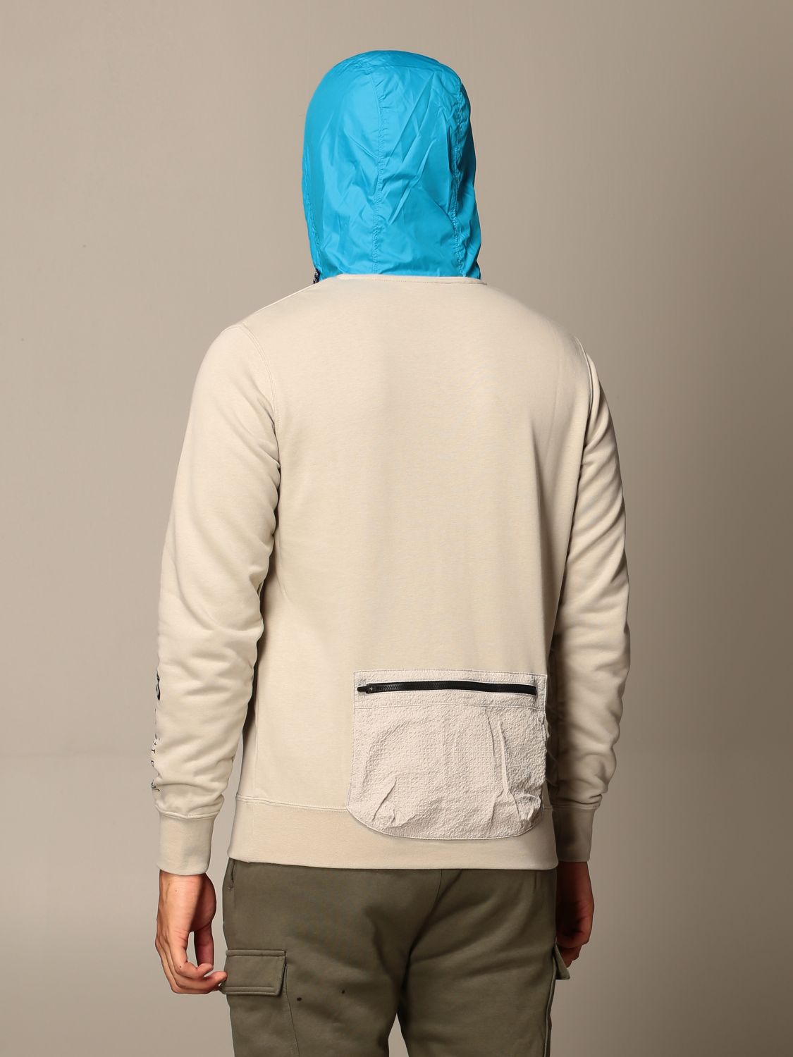 NIKE: Felpa in cotone stretch e tessuto tecnico - Grigio | Felpa Nike  CW6544 GIGLIO.COM