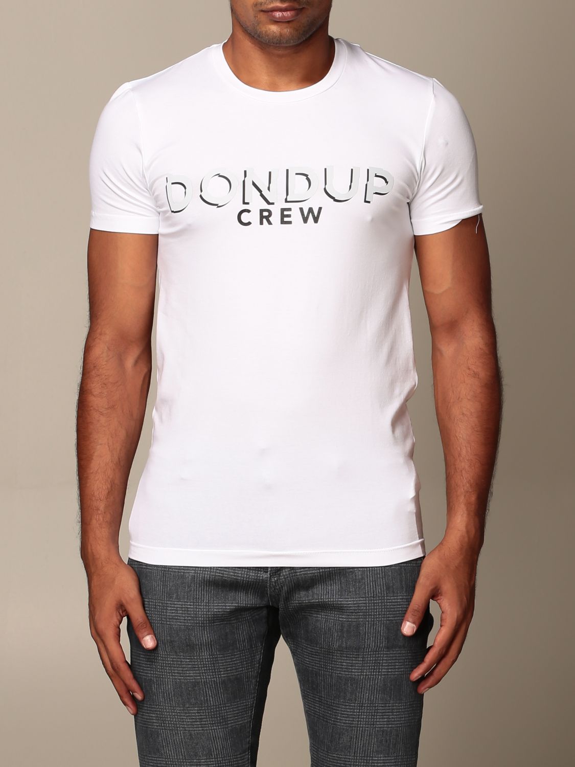 Dondup Outlet: T-shirt with logo - | Dondup t-shirt JS0125U ZH6 online GIGLIO.COM
