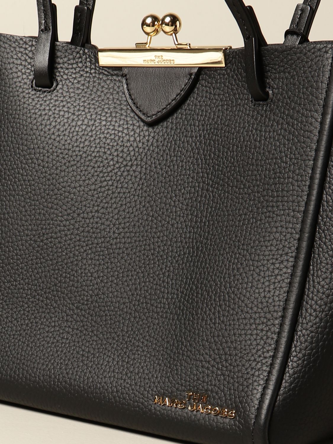 MARC JACOBS The Kiss Lock bag in textured leather Handbag Marc