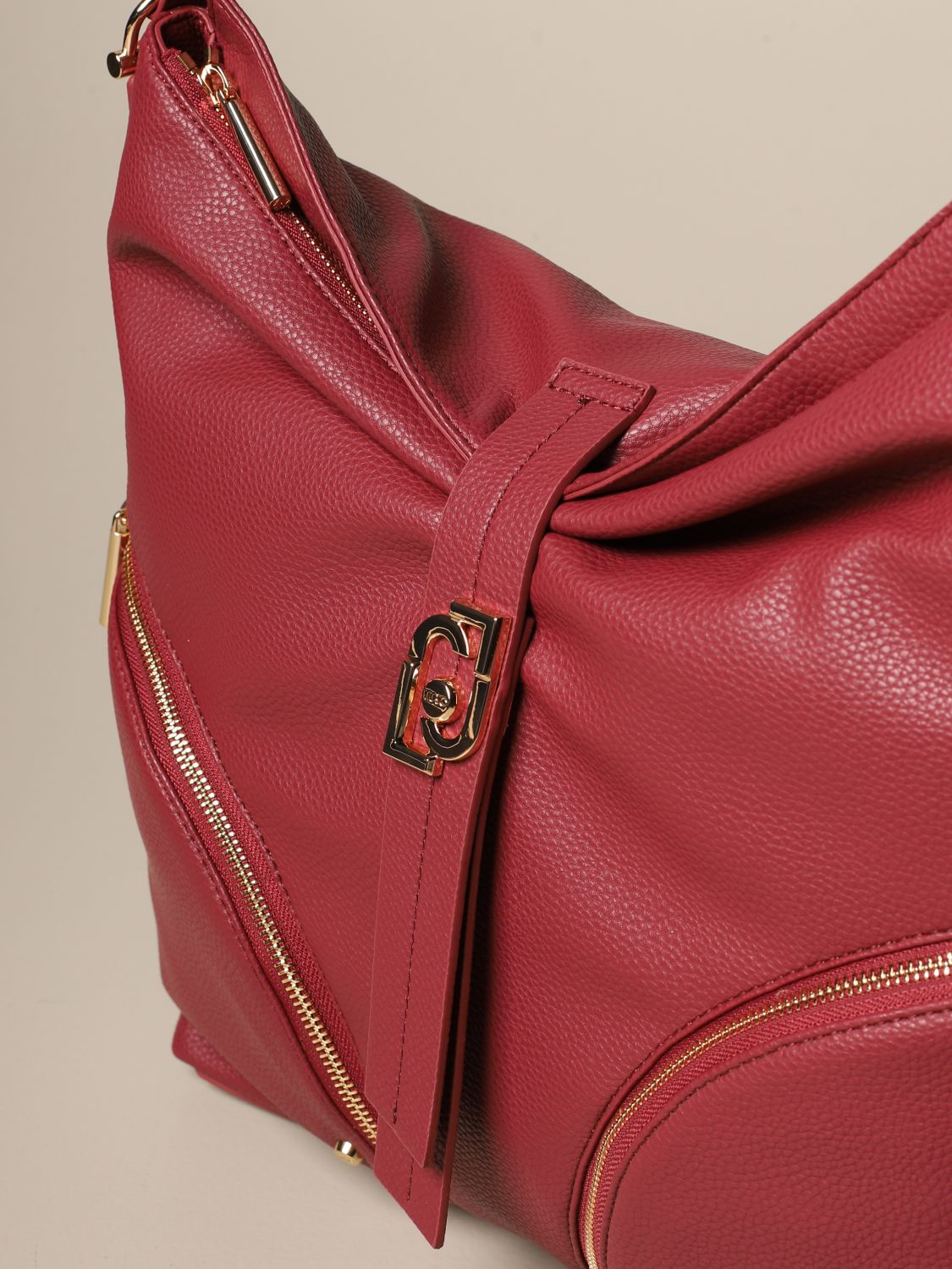 LIU JO Hobo shoulder bag in synthetic leather Strawberry Liu Jo