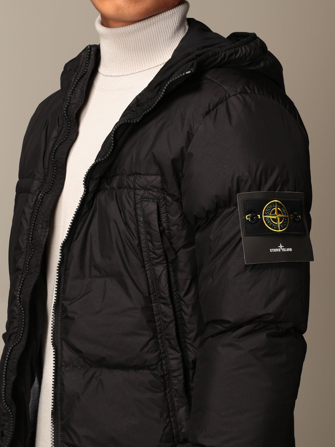 stone island quilted down jacket