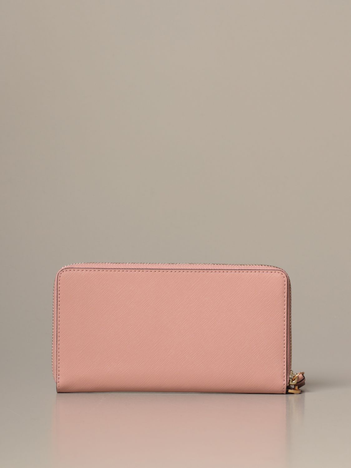 TORY BURCH: continental wallet in saffiano leather - Pink | Tory Burch  wallet 75248 online on 