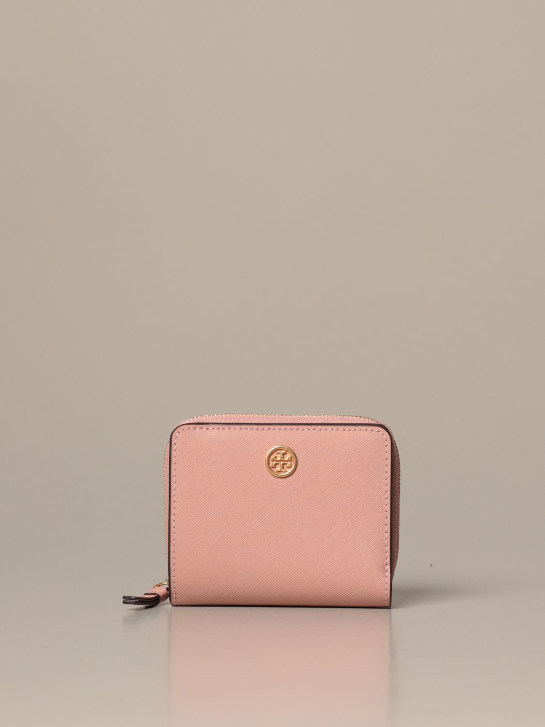 TORY BURCH: wallet in saffiano leather - Pink | Tory Burch wallet 75251  online on 