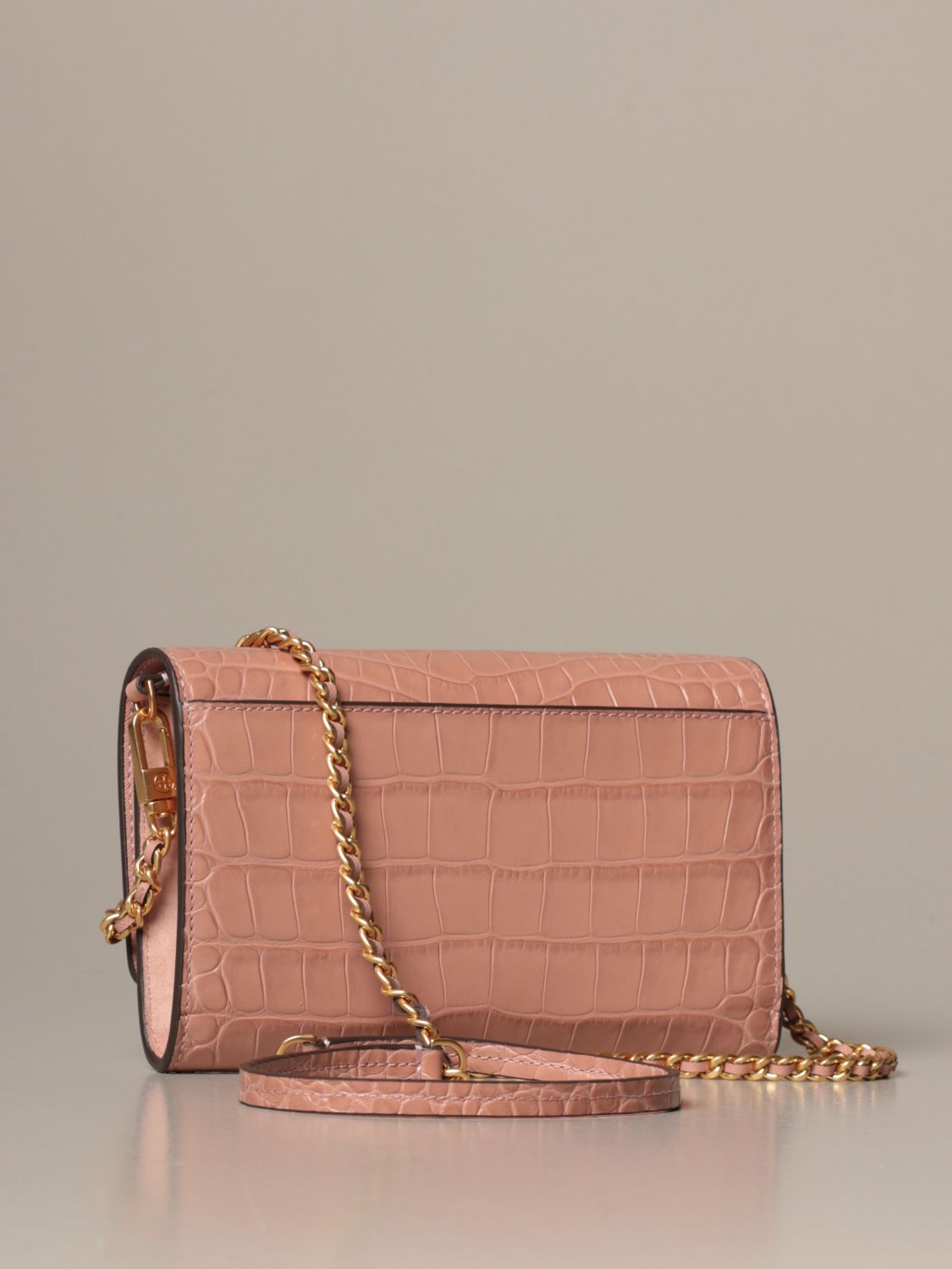 TORY BURCH: bag in crocodile print leather - Pink | Tory Burch wallet 75254  online on 