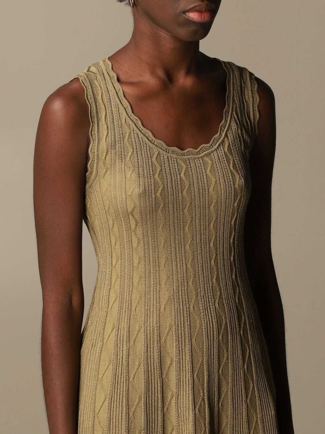 M Missoni Outlet: knit dress with zig 