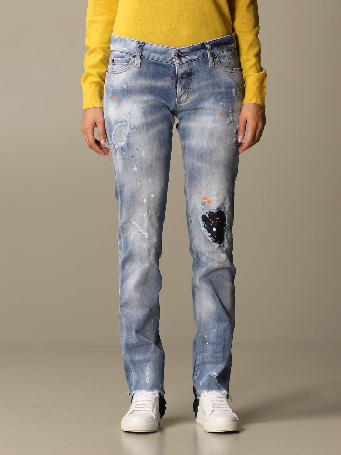 dsquared2 jeans with patches