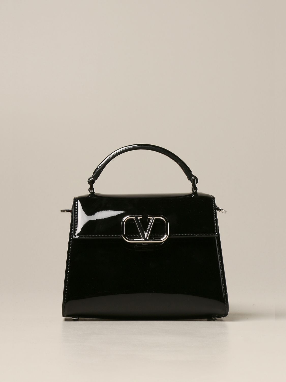 VALENTINO GARAVANI Black Patent Leather Handbag #29104 – ALL YOUR