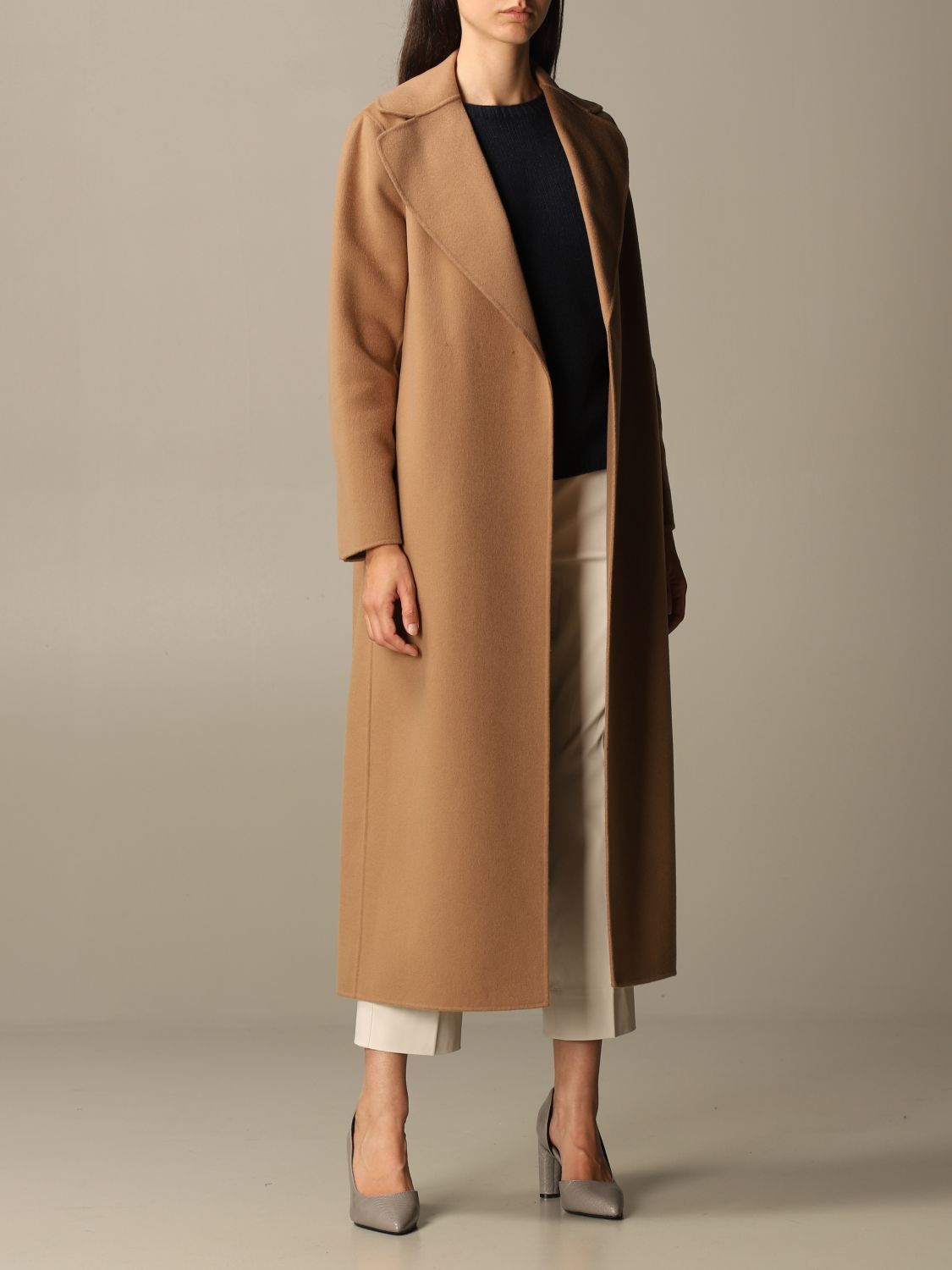 MAX MARA dressing gown coat Coat Max Mara Women Camel Coat Max