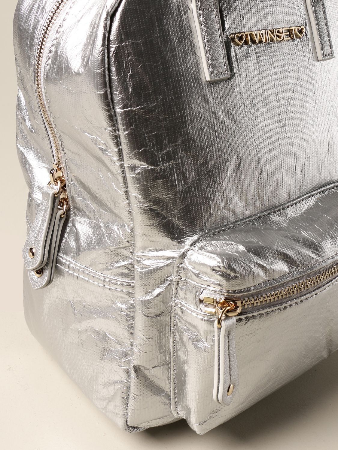 TWINSET Duffel bag kids Twin Set Silver Duffel Bag Twinset 202GJ7904