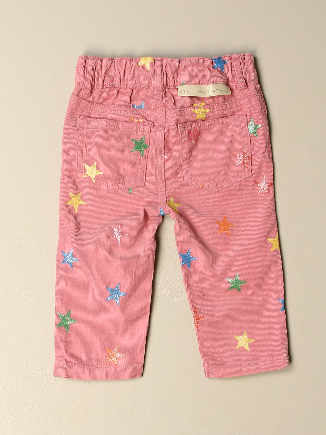 STELLA MCCARTNEY: Jeans in denim con stelle multicolor - Rosa | Pantalone  Stella Mccartney 601457SPK83 GIGLIO.COM