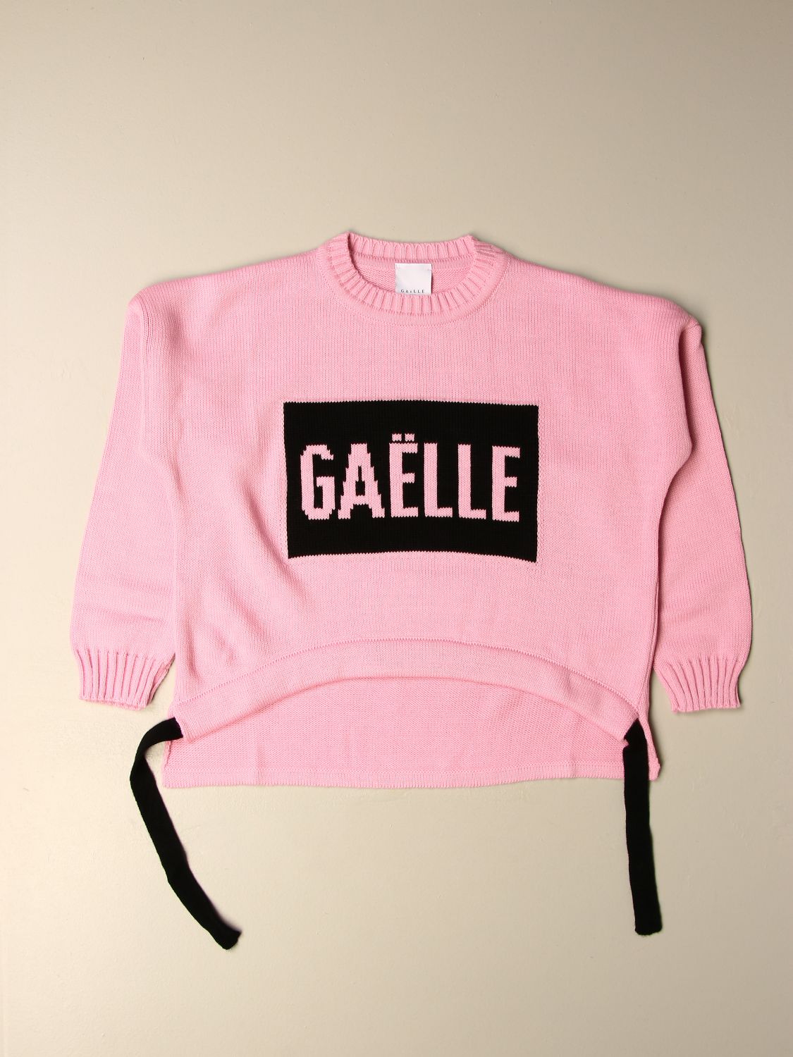 pink logo sweater