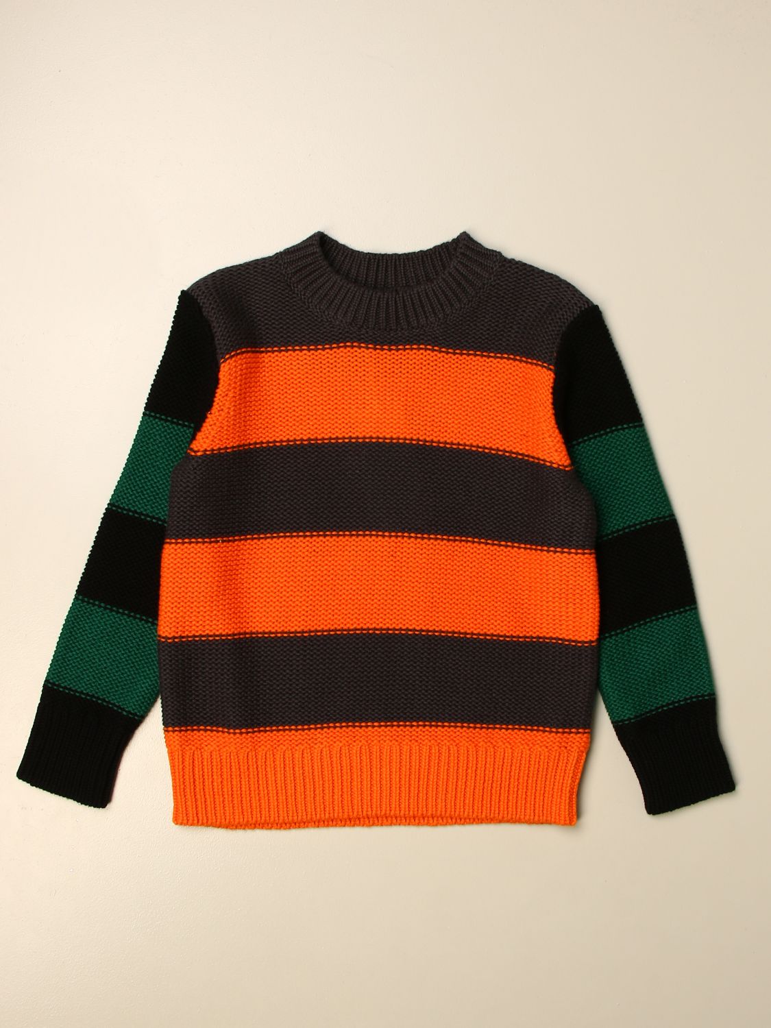 multicolor crew neck sweater