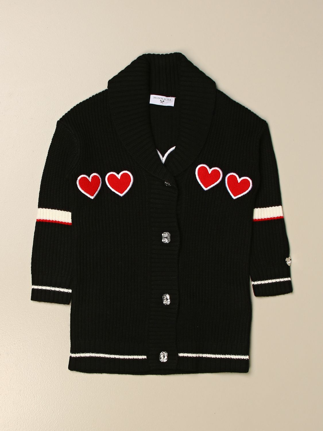 cardigan with hearts