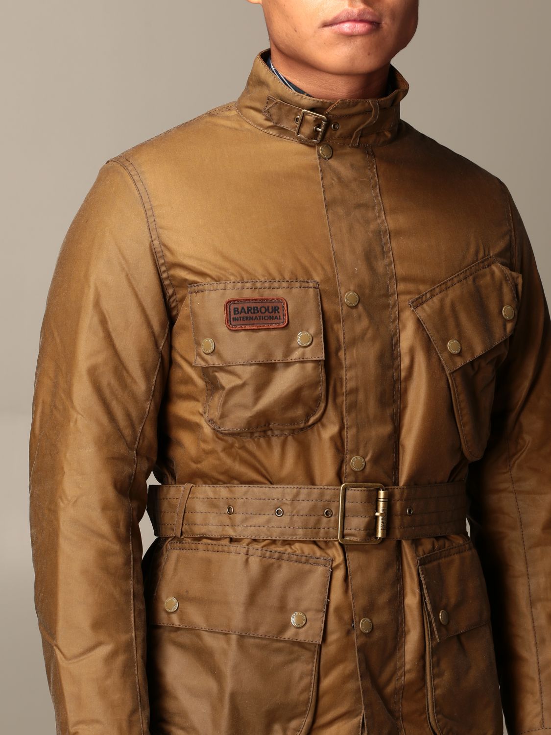 Jacket Barbour: Barbour international jacket in coated cotton sand 5