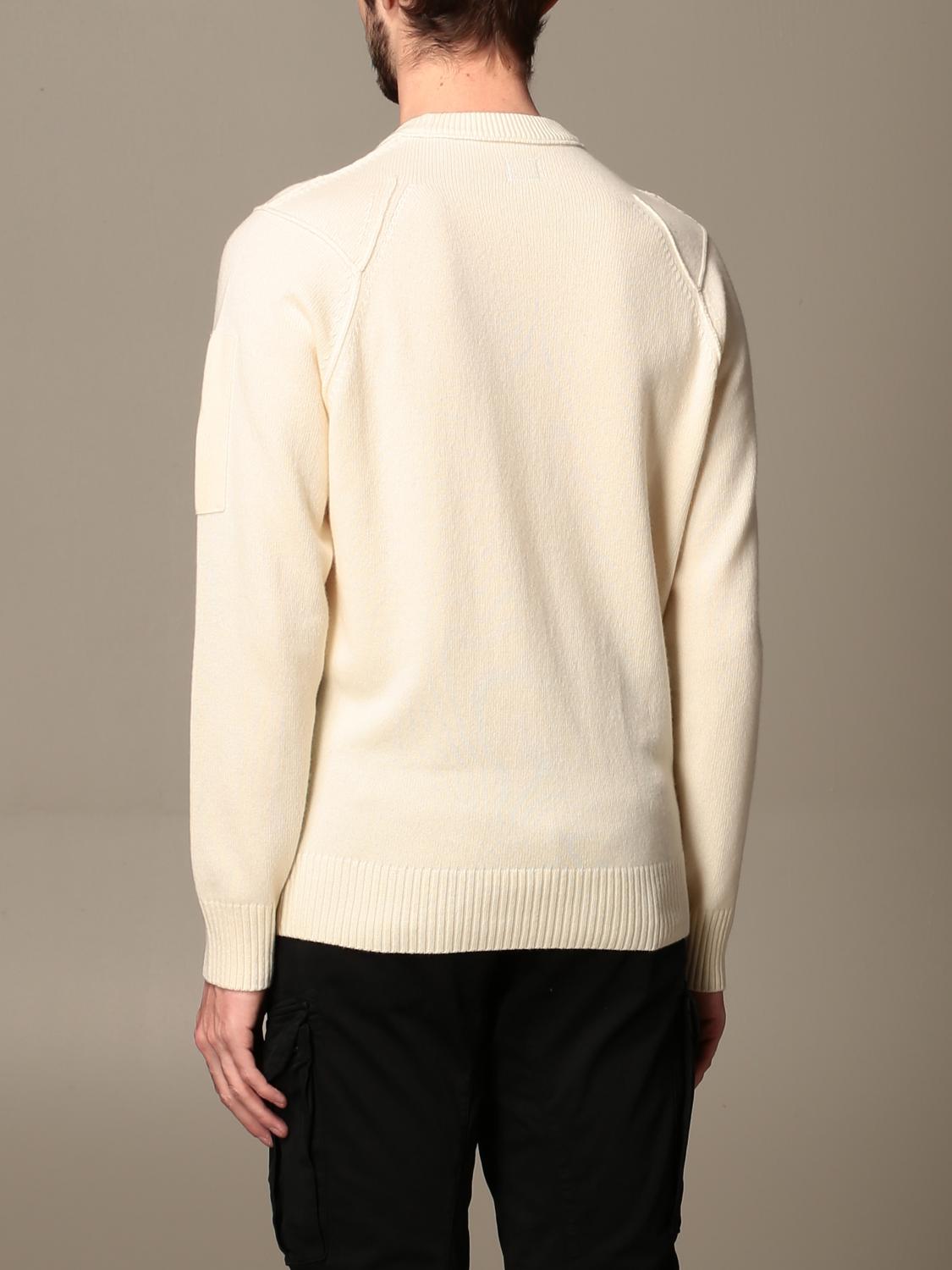 C.P. COMPANY jumper for men Yellow Cream C.p. Company jumper CMKN111A005504A online on