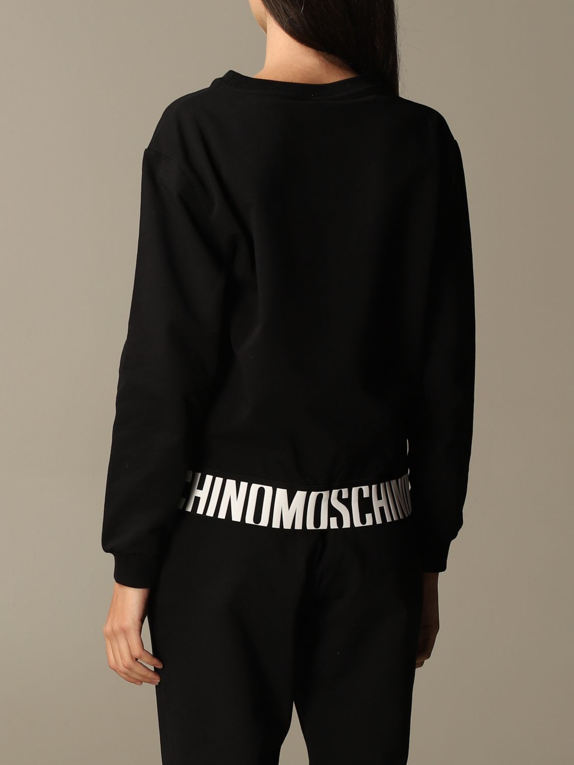 moschino shoulder logo sweatshirt