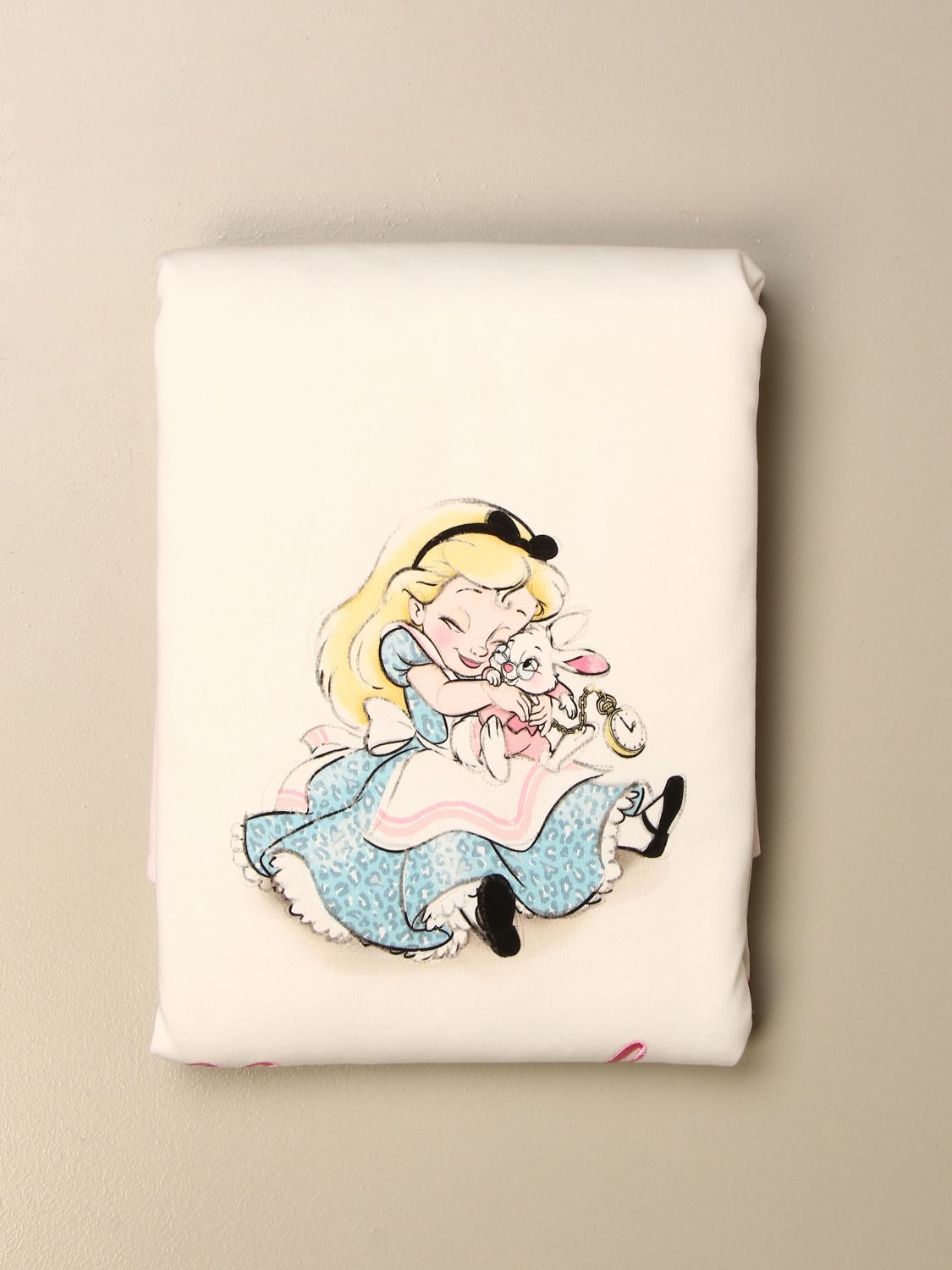 MONNALISA Cover With Alice In Wonderland Blanket Monnalisa Kids Pink Blanket Monnalisa 356019 6020 Giglio EN