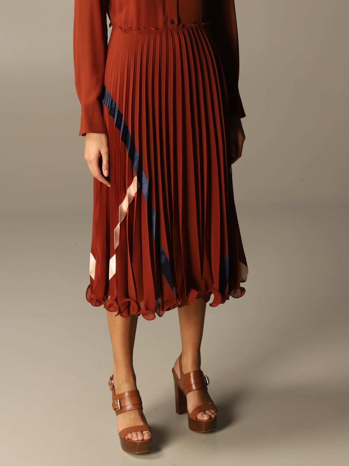 see by chloe pleated dress