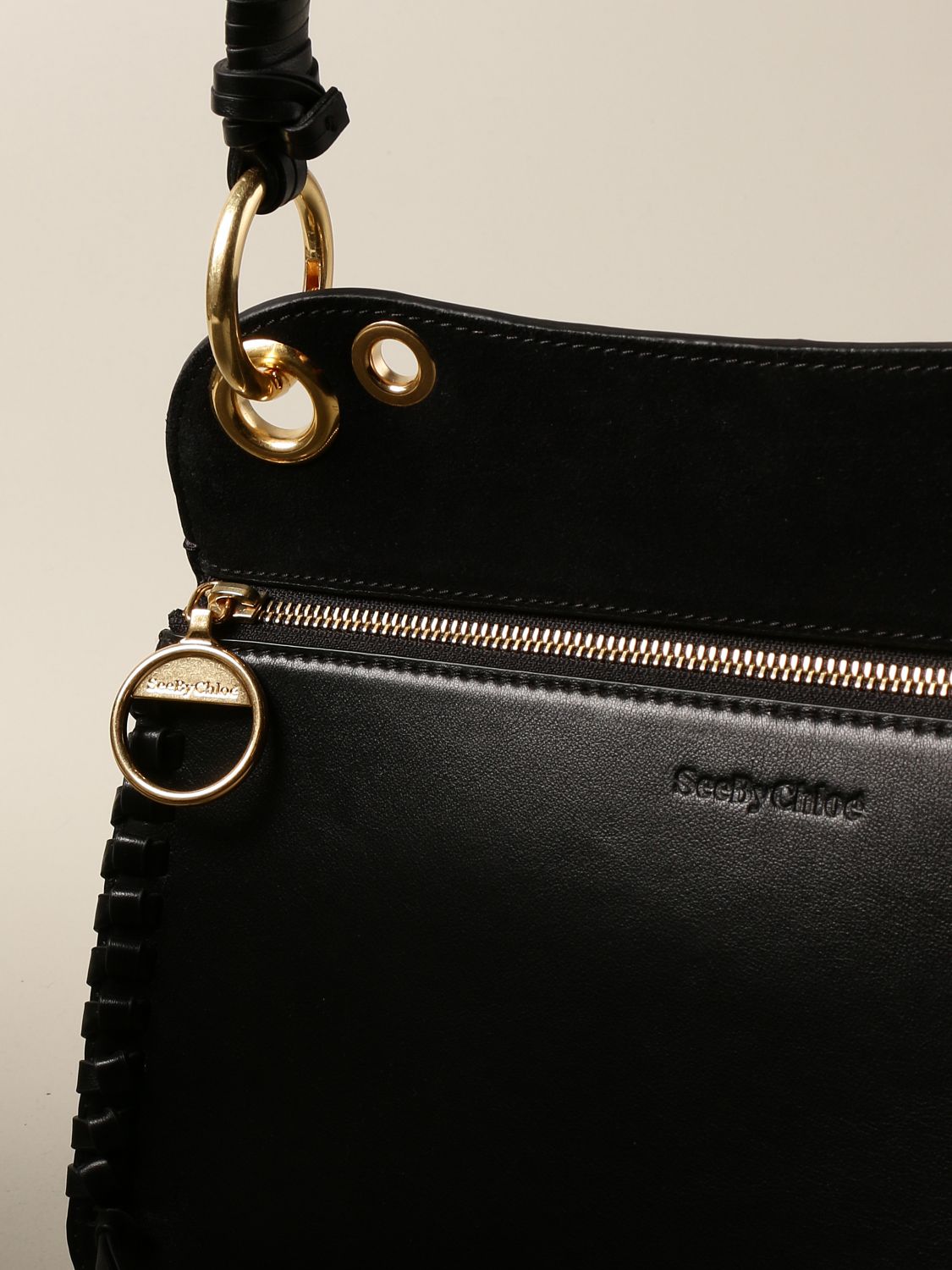 SEE BY CHLOÉ: Tilda leather bag - Black | See By Chloé crossbody bags ...