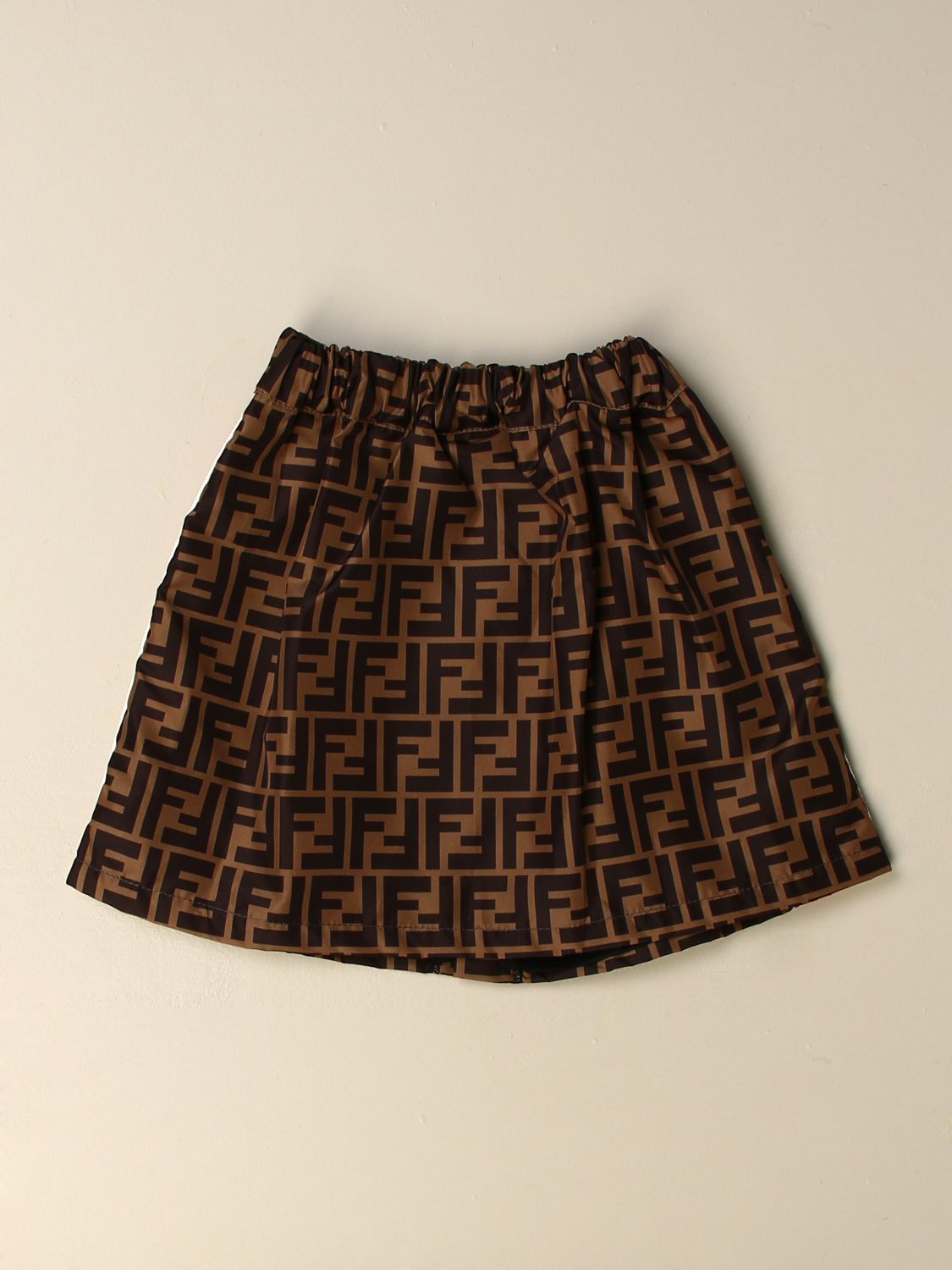 FENDI: FF all-over short skirt - Brown | Skirt Fendi JFE060 A8XW GIGLIO.COM